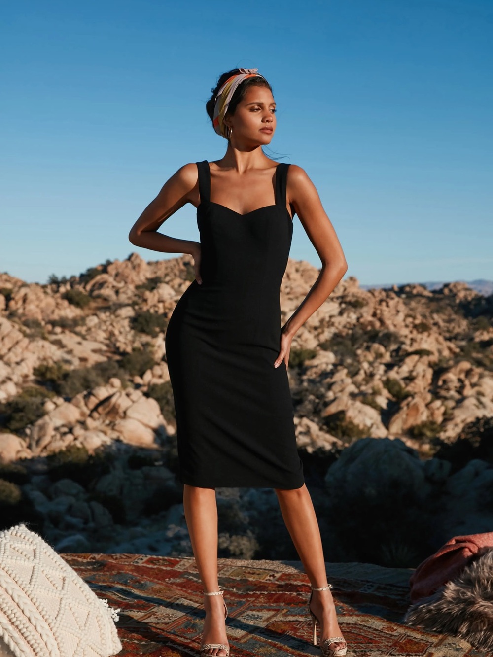 Dress The Population Nicole Sweetheart Neck Cocktail Dress Black